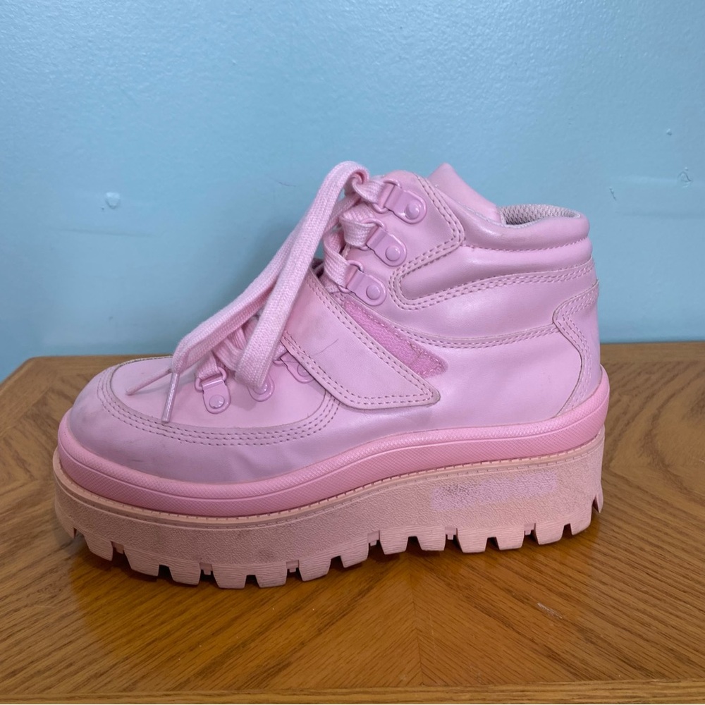 Jeffrey‎ Campbell Pink Platform Sneakers Shoes Sz 7 - Picture 6 of 13